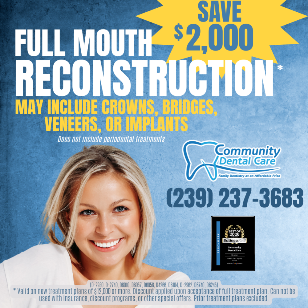 Save $1,000 on a full mouth reconstruction